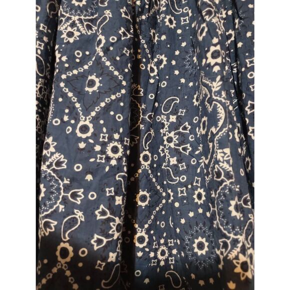 Vicky Wayne Skirt Ladies Large Petite Blue White Handkerchief Peasant Vintage Pu - Picture 4 of 6